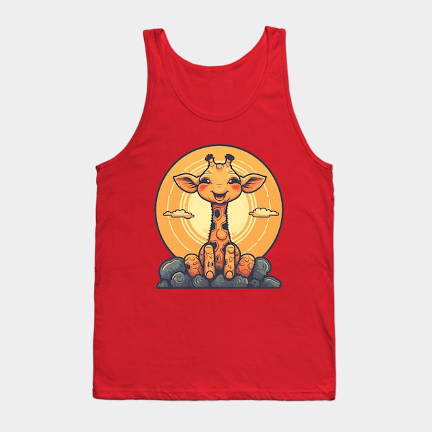 Smiling happy baby giraffe Tank Top by JORDYGRAPH